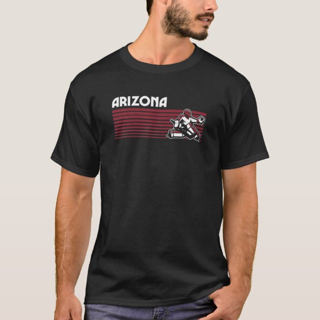 T-shirt Arizona Hockey Retro Style Throwback (Devant)