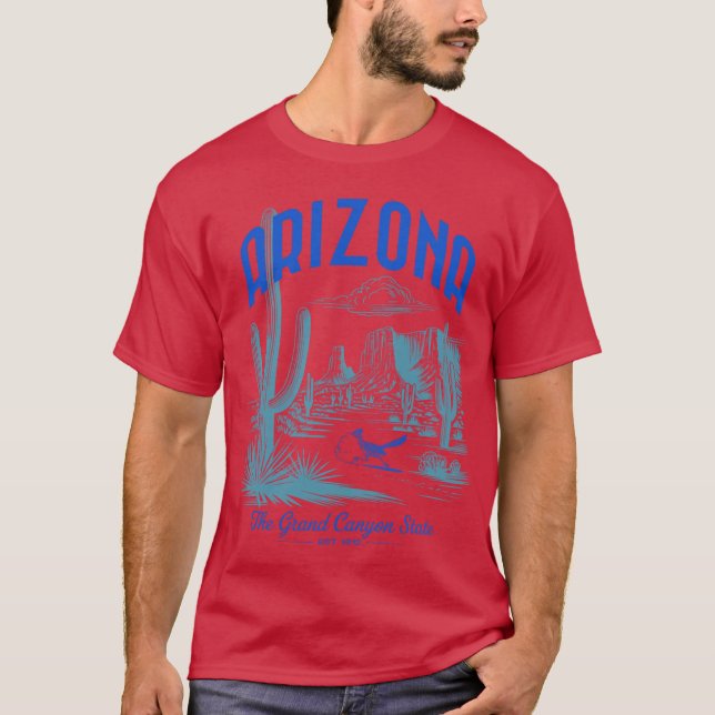T-shirt Arizona Le Grand Canyon State Est 1912 Surdimensio (Devant)