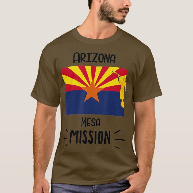 T-shirt Arizona Mesa Mormon LDS Mission Missionnaire Don (Devant)