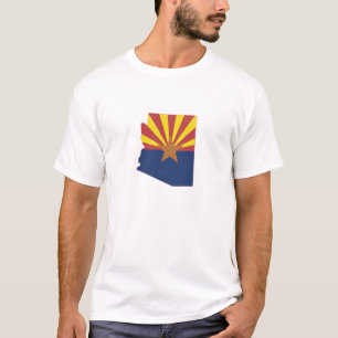 T-shirt Arizona Plan Plan Formé Drapeau d'État de l'Ariz