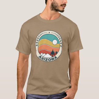 T-shirt Arizona Retro Vintage Sunset Arizona Mountain Souv