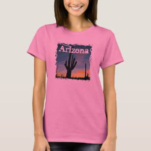 T-shirt Arizona Saguaro Cactus au Sunset Southwestern Tee