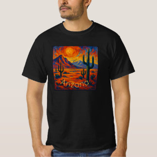 T-shirt Arizona sauvage - Paysage désertique vibrant avec