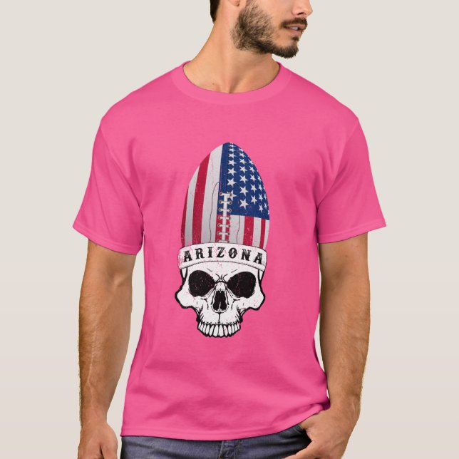 T-shirt Arizona Skull 4th of July Patriotic ShortSleeve Un (Devant)
