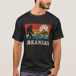 T-shirt Arkansas Bigfoot Montagnes Vintages Randonnée Camp