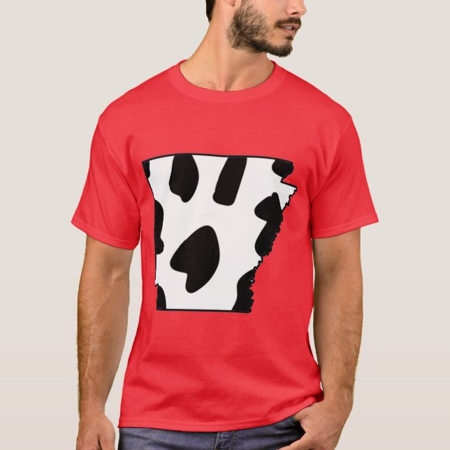 T-shirt Arkansas d'impression de vaches surdimensionnées (Devant)