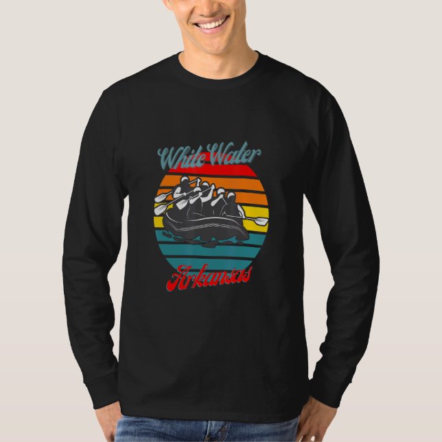 T-shirt Arkansas eau vive blanche Rafting Canoë (Devant)