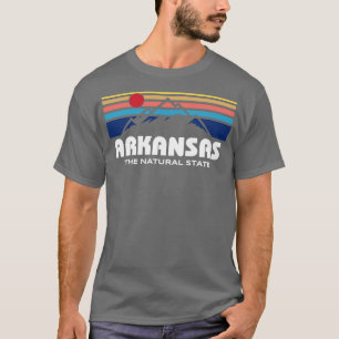 T-shirt Arkansas État Naturel Retro Mountain Sunset T