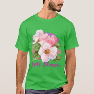 T-shirt Arkansas État Pomme Fleur Fleur Aquarelle Sti