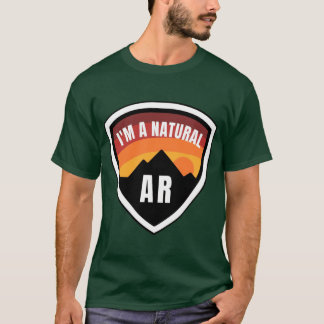 T-shirt Arkansas Je suis un insigne naturel