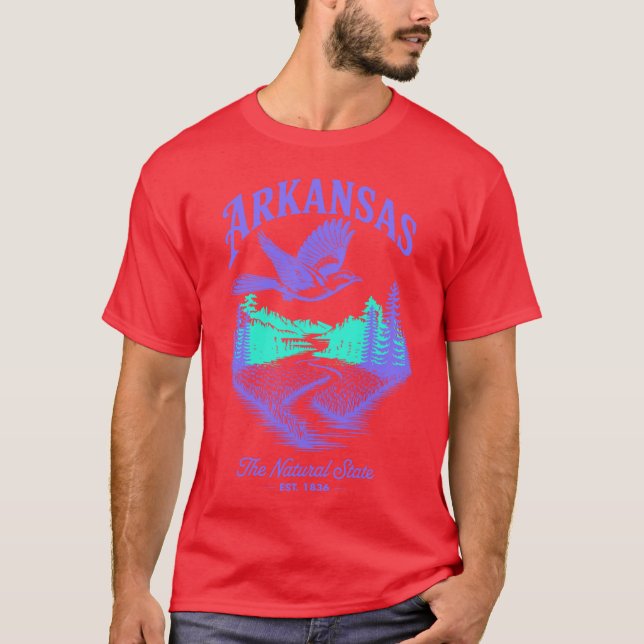 T-shirt Arkansas L'État Naturel Est 1836 (Devant)