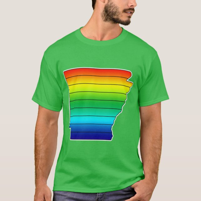 T-shirt Arkansas LGBTQ Fierté Drapeau Conception surdimens (Devant)