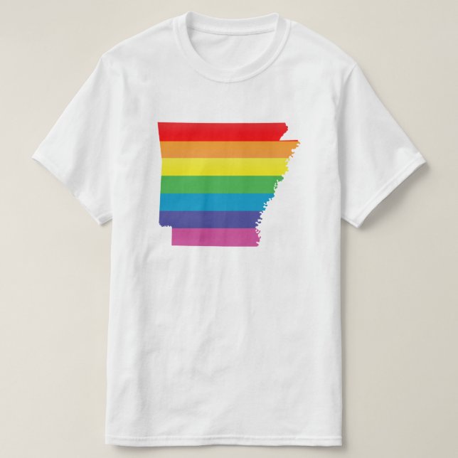T-shirt arkansas pride. rayé. (Design devant)