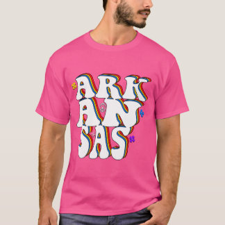 T-shirt Arkansas Retro Hippie 70s Flower Power Design Prem