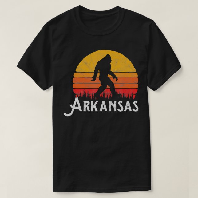 T-shirt Arkansas Rétro Silhouette Soleil Croire (Design devant)