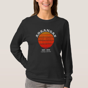 T-shirt Arkansas Retro Sunset Sports Vintages Ar