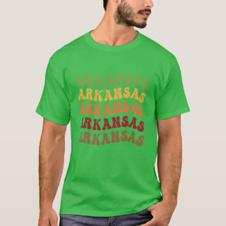 T-shirt Arkansas Retro Vintage Wavy Texte surdimensionné