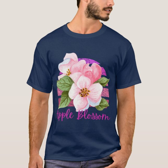 T-shirt Arkansas State Apple Blossom Flower Watercolor Sti (Devant)