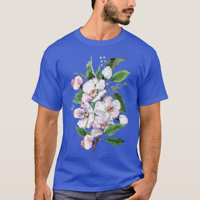 T-shirt Arkansas State Apple Blossom Flower Watercolor Sti (Devant)
