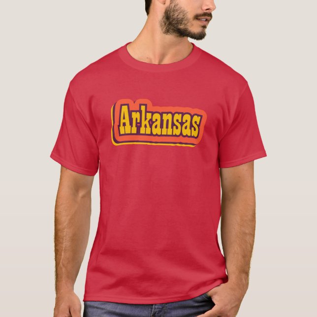 T-shirt Arkansas State of America Retro Typography Oversiz (Devant)