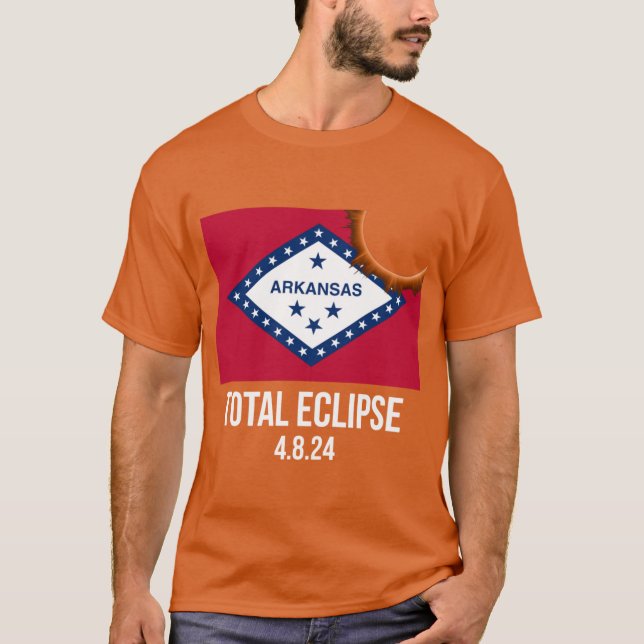 T-shirt Arkansas Total Eclipse 8 avril 2024 (Devant)