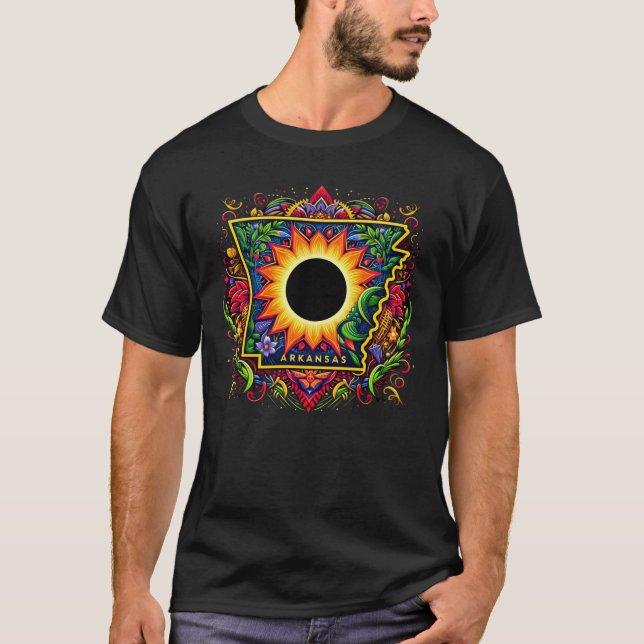 T-SHIRT ARKANSAS TOTAL SOLAIRE ECLIPSE OR TRIM (Devant)