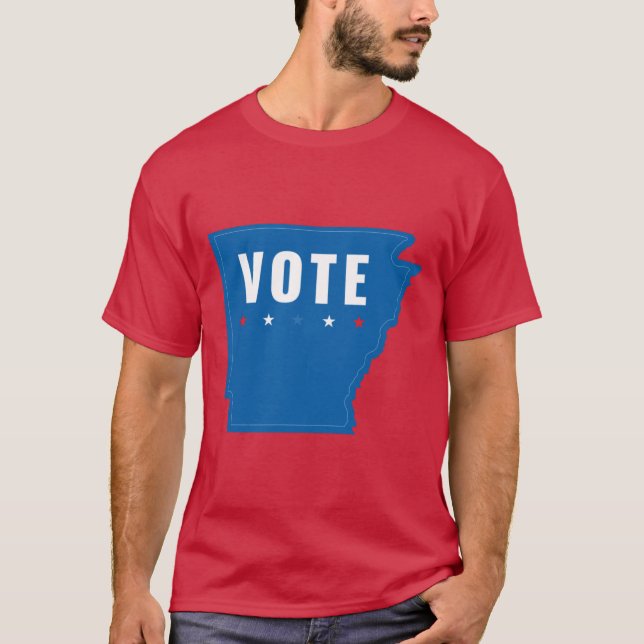 T-shirt Arkansas vote le patriotisme démocrate bleu (Devant)