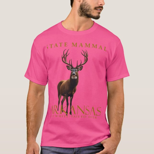 T-shirt Arkansas White Tail Deer Design (Devant)