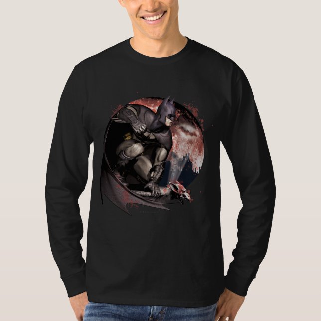 T-shirt Arkham City Batman Moon (Devant)