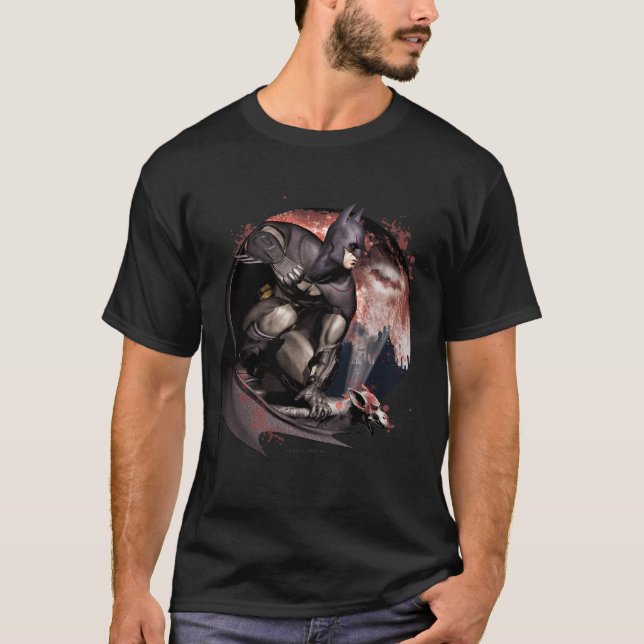 T-shirt Arkham City Batman Moon (Devant)