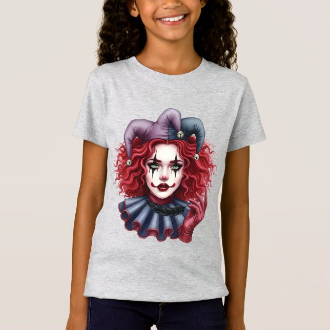 T-Shirt Arlequin à plume noire (Devant)