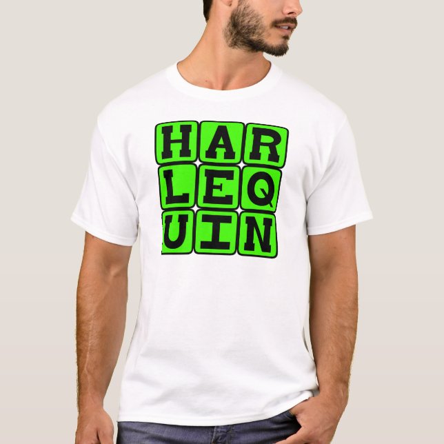 T-shirt Arlequin, Figure de Clown (Devant)