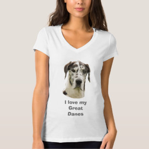 T-shirt Arlequin Great Dane photo de chien