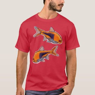 T-shirt Arlequin Rasbora Cute Crayon Poisson Design