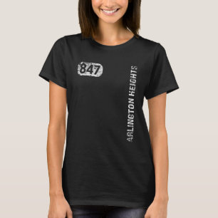 T-shirt Arlington Heights Illinois 847 Code régional Vinta