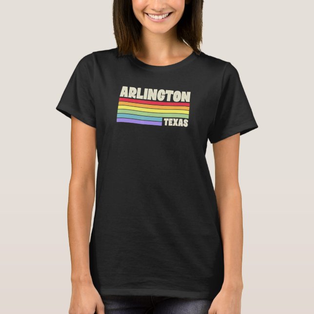 T-shirt Arlington Texas Pride Rainbow Flag Gay pride Merch (Devant)