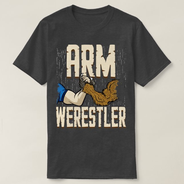 T-shirt Arm Werestler Funny Pun Halloween Arm Wrestler (Design devant)