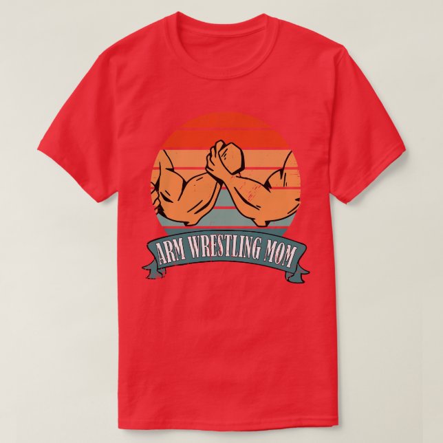 T-shirt Arm Wrestling Maman Rétro vintage (Design devant)