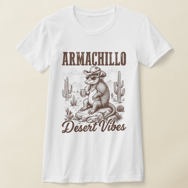 T-shirt Armachillo Cowboy Armadillo Desert Vibes Funny (Poser)