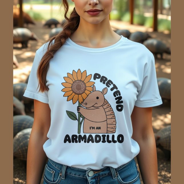 T-shirt Armadillo avec tournesol drôle dire (Créateur téléchargé)