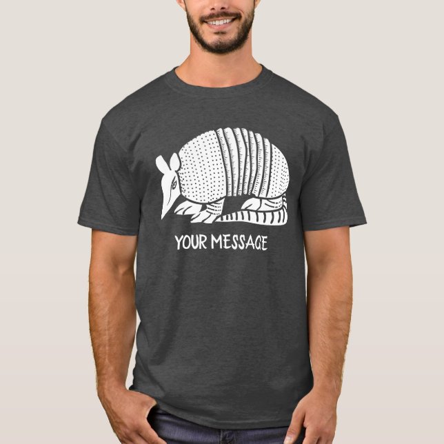 T-shirt Armadillo Blanc Personnalisé Graphisme (Devant)