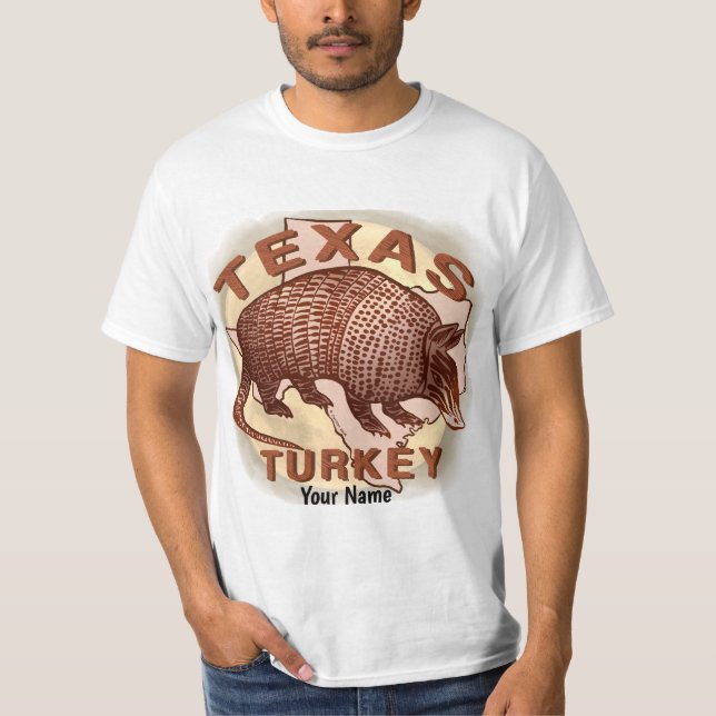 T-shirt Armadillo de Turquie du Texas (Devant)