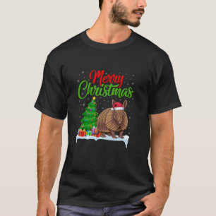T-shirt Armadillo Lumières Arbre de Noël Funny Noël Armadi