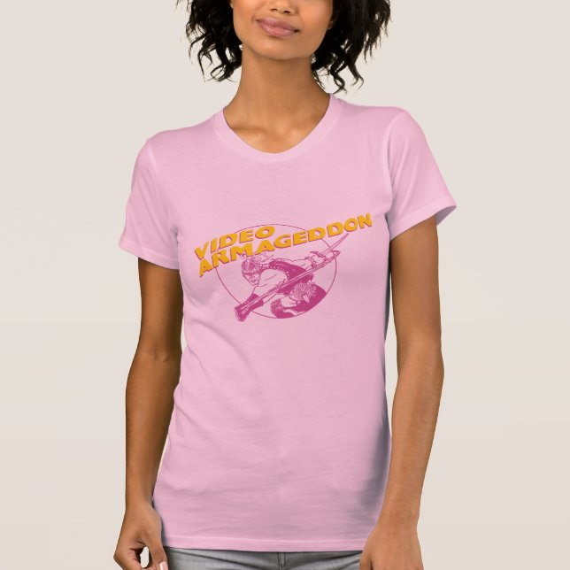 T-shirt Armageddon visuel - femmes 80s roses (Devant)