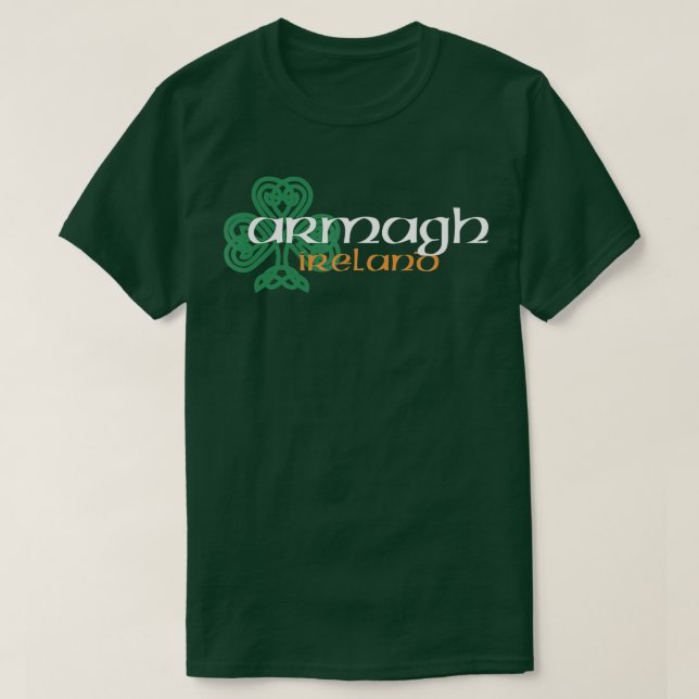 T-shirt ARMAGH Shamrock celtique irlandais-américain (Design devant)
