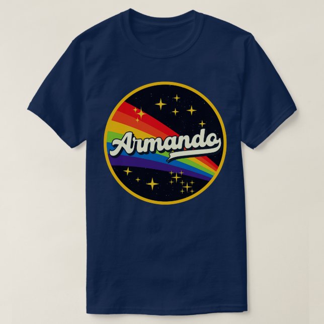 T-shirt Armando Arc En Arc En Arc Dans L'Espace Style Vint (Design devant)