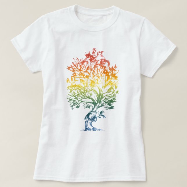 T-shirt Arme à Feu-Arbre-Image (Design devant)