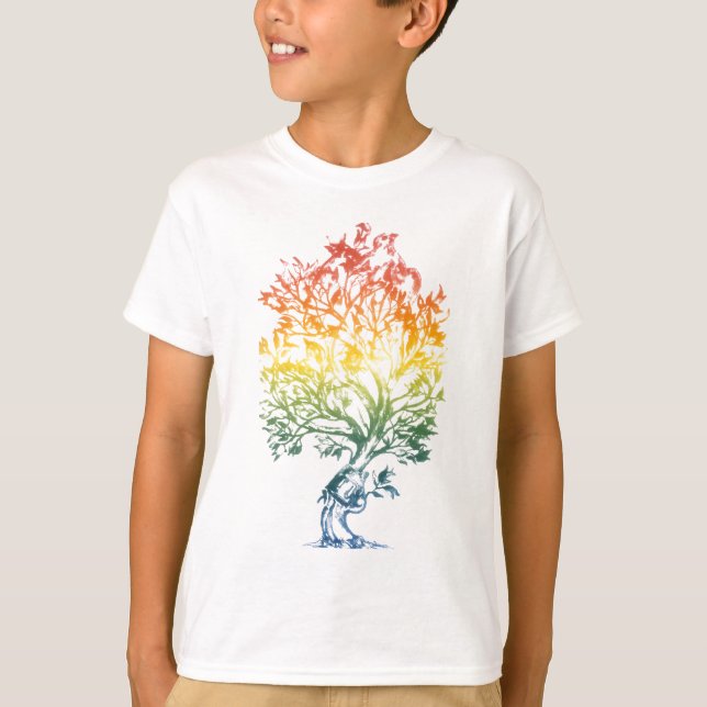 T-shirt Arme à Feu-Arbre-Image (Devant)