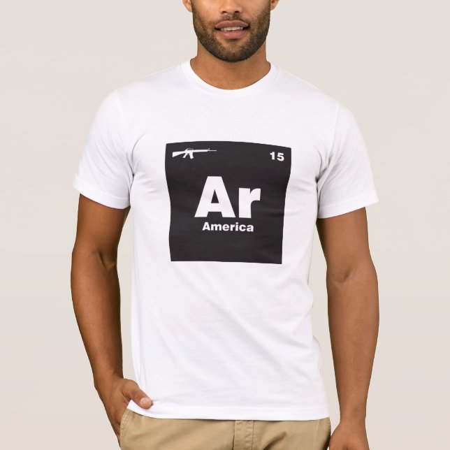 T-shirt Arme à fusil AR-15, AR15 Conception de fusil pour  (Devant)