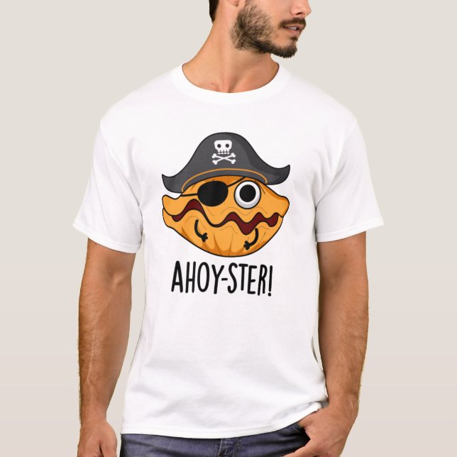 T-shirt Arme à huîtres de pirates amusants (Devant)